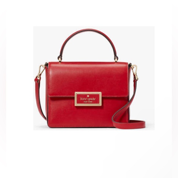 NWT Kate Spade Reegan Red Leather, Top Handle & Crossbody Bag - Picture 3 of 8